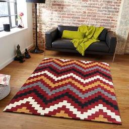 presto Red Modern Hand Tufted Wool 2 X 5 Feet Carpet-picture-1