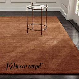 IMRA CARPET Rust Solid Woollen Carpet image 1