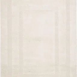 IMRA CARPET Cream-Coloured Solid Handmade Polyester Carpet image 2