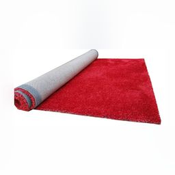 IMRA CARPET Red Solid Handmade Polyester Carpet image 3