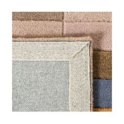 Safiya Carpet Beige & Green Abstract Printed Hand-Tufted Rectangle Shaped Woollen Carpet image 4