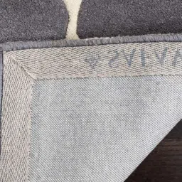 IMRA CARPET Grey Geometric Woollen Carpet image 4