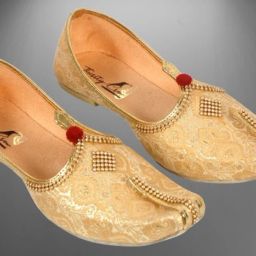 North India's Traditional Ethnic Sherwani Juti Wedding Wear & Party Wear Mojaris For Men-image-47