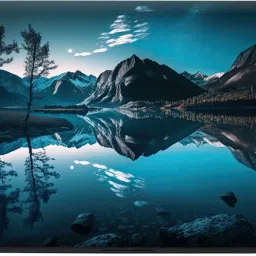 Techfit Full Body Laptop Skin with Screen Guard and Key Guard Mountain Lake Mirror View Combo Set image 3