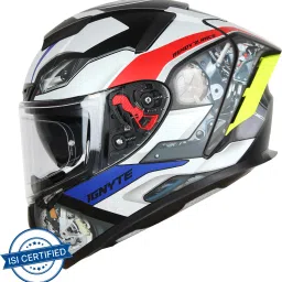 IGN-4 Machine ISI/DOT Certified Double Visor Full Face Graphic Helmet Motorbike Helmet-picture-16
