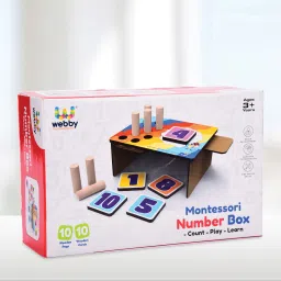 webby Wooden Number Box | Interactive Playful Counting Montessori Educational Kit image 4