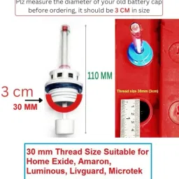 myjas Inverter battery water level float indicator cap set 30mm thread pack of 12 Height Gauge image 3