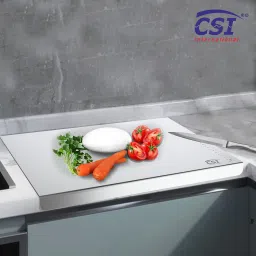 CHOPPING CUTTING PAD, STAINLESS STEEL CUTTING CHOPPING BOARD KITCHEN 41×31 CM Stainless Steel Cutting Board-19