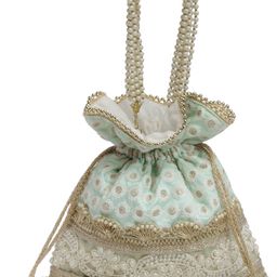 anekaant Women Blue, Gold Potli-picture-26