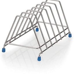 Plate Kitchen Rack Stainless Steel Thali Rack, Dish Rack, Plate Stand, Dish Stand, Lid Holder Utensil Rack for Kitchen - 6 Section Plate Rack Steel-image-16