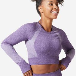 Domyos By Decathlon Seamless Slim Fit Gym Crop T-shirt-26