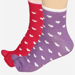 Bodycare Women Pack Of 2 Patterned Odour-Free Cotton Mid-Calf-Length Thumb Socks-48