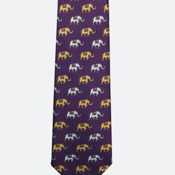 Tossido Men Purple & Mustard Printed Broad Tie-image-86