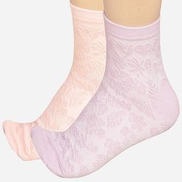 Bodycare Women Pack Of 2 Patterned Odour-Free Mid-Calf-Length Socks-31