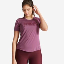 Women Gym T-Shirt Polyester Purple-image-7
