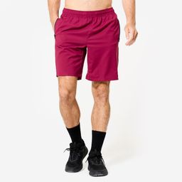 Men's Breathable Fitness Shorts with Zip Pockets 120- Cherry Purple-image-47
