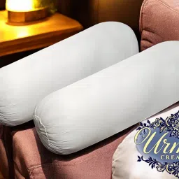 Round Microfibre Solid Bolster Pack of 2-image-6