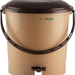 Multiuses Plastic Pedal Dustbin, Trash Can With Handle, 7 Litre (Brown) Plastic Dustbin-14