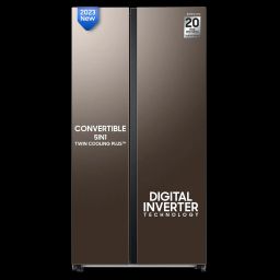 SAMSUNG 644 Litres 3 Star Auto Defrost Side by Side Refrigerator with Twin Cooling Plus (RS76CG8133DXHL, Luxe Brown)-picture-40