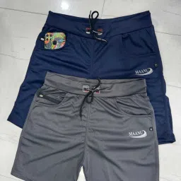 Pack of 2 Solid Men Dark Blue, Dark Grey Regular Shorts-image-6
