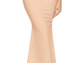 house of common Saree Shapewear Cream Beige Polyester, Cotton Blend Petticoat-image-96
