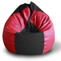 XXL Premium Leatherette Classic Black Red Color Teardrop Bean Bag With Bean Filling-picture-21