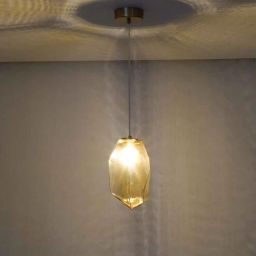 kapoor lampshades Vogue Hartwell Single Light Yellow Color Glass Pendant Light-picture-45