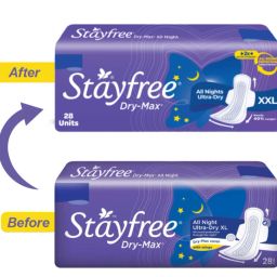 stayfree Dry-Max All Nights| All round protection throughout|2x better coverage Sanitary Pad image 3