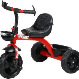 BABY TRICYCLE FOR KIDS WITH FRONT AND BACK BASKET MGC-RED BST Tricycle-image-4