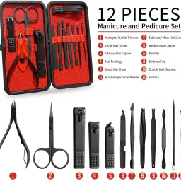 lusty soul Manicure Pedicure Set Kit (SET OF 12) with Fake Nails,False Nails,Artificial Nails pack 100pcs (2 Items in the set) image 5