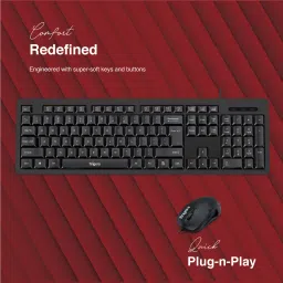 FINGERS Marvel Combo With Mouse Wired USB Standard Desktop Keyboard Compatible with Desktop, Laptop, Tablet, iPad, Mac multimedia_keys,Marvel Combo With Mouse image 3