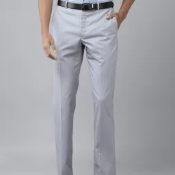 Men Regular Fit Grey Viscose Rayon Trousers-image-50