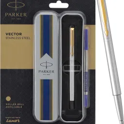 Vector Stainless Steel Gold Trim Pen Gift Set-11
