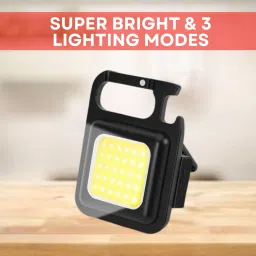 Rechargeable Small (COBB Light) With Keychain and 4 Hours Battery LifeC72 4 hrs Torch Emergency Light-image-13