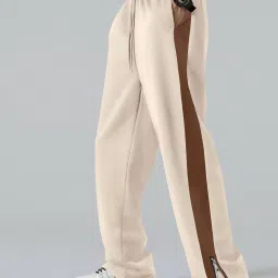 Men Colorblock Pink Track Pants-image-41