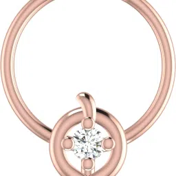 avsar Srivika 14kt Cubic Zirconia Rose Gold Nose Wire-image-78