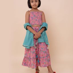 Sangria Girls Printed Pure Cotton Lehenga Choli & Dupatta-picture-13