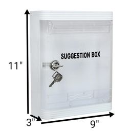 AURA PLAST Locking Mailbox Wall Mounted, Drop Box with Key Lock, Weatherproof Secure Mail Box Plastic Dropbox for Envelope, Letter, Outside, Home, Office Business image 5