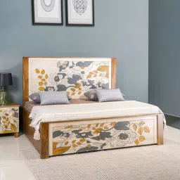 fabuliv Winfred Sheesham Wood King Size Bed in Multicolour Finish With Hydraulic Storage-picture-21