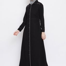 MOMIN LIBAS Front Open With Buttons Abaya Burqa image 5