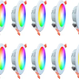 10-Watts Maxa 7-in-1 Multicolour Led Conceal Down Light Pack of 10 Ceiling Light Ceiling Lamp-7