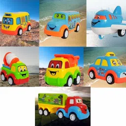 magicwand Unbreakable Construction Automobiles Toy Set, Multi Color (Pack of 7) image 3