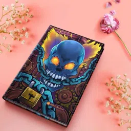jhingalala Death Lock Hard Bound Undated A5 Diary Notebook (20 X 14.5 CM, 80 GSM, 190 Ruled Perforated Pages) Diary for Writing, Gift for Friend, Personal Diary A5 Diary Ruled 190 Pages image 2