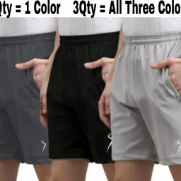 Solid Men Black Basic Shorts-image-6