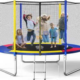 10 Feet Jumping Heavy Duty Jhula Trampoline with Net for Kids & Adults, Outdoor-image-66