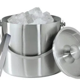 proniks 1.5 L Steel Bar Accessories Ice Bucket with Ice Tong and Peg Measure for Mini Bar and Home Ice Bucket image 2