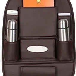 PU Leather Multi Pocket Car Hanging Organizer for Backseat (Pack of 1) Car Multi Pocket-22