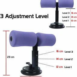 fitqueen Workout Gym Ab Exercise Tool Sit-ups Push-ups Assistant Device (Black) Ab Exerciser image 4