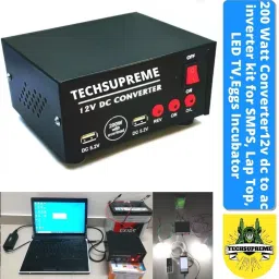 200 W Converter 12v dc to ac inverter kit - SMPS, Lap Top, LED TV,Eggs Incubator Electronic Components Electronic Hobby Kit-18