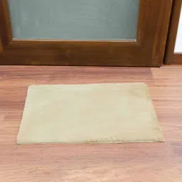 premsons Gold Solid Faux Leather 16x24 Inches AntiSkid Bath Mat-picture-6